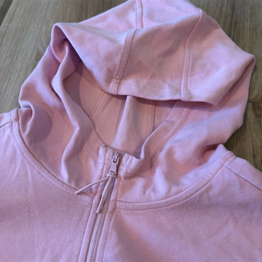 Old Navy Active Hoodie Girls XL 14-16 Light Pink Full Zip Zip Pockets